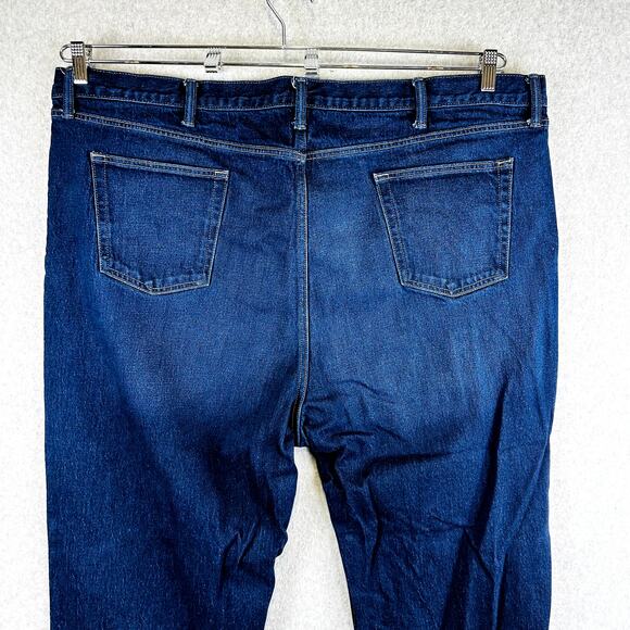 Old Navy Mens Jeans Sz 50x34 Loose Taper Dark Wash Denim Pockets Stretch Pockets - Picture 6 of 8